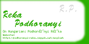 reka podhoranyi business card